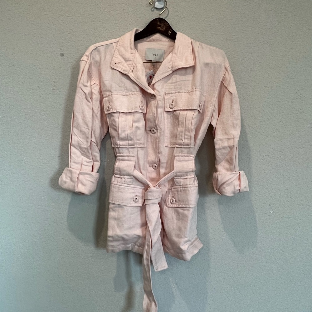 Joie Linen Jacket Blush Size Small NWT
